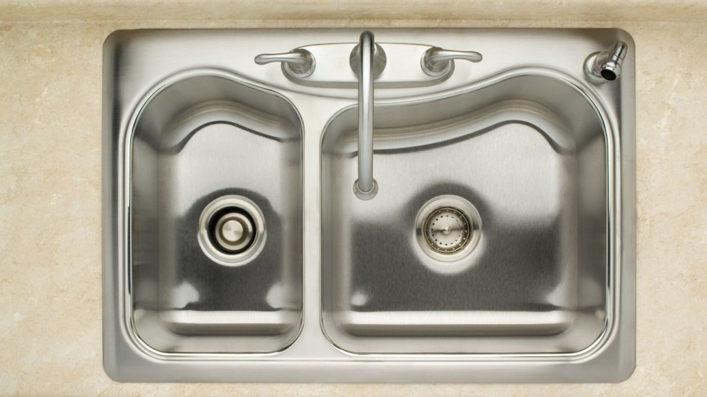 workstation sink is made from 16 gauge stainless steel
